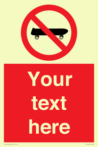 Custom No Skateboarding Sign